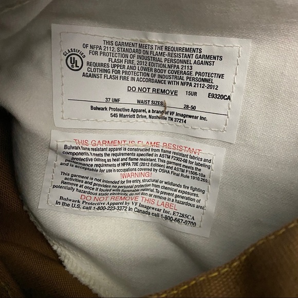 Bulwark Flame Resistant Pants Mens Size 34 - Picture 8 of 9